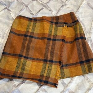 Vici Plaid Brown and Yellow Women's Skirt
